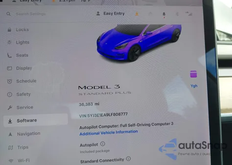 2020 Tesla Model 3 Standard Range Plus Rear-Wheel Drive/Standard Range Rear-Wheel Drive from USA, damaged, VIN 5YJ3E1EA9LF808777